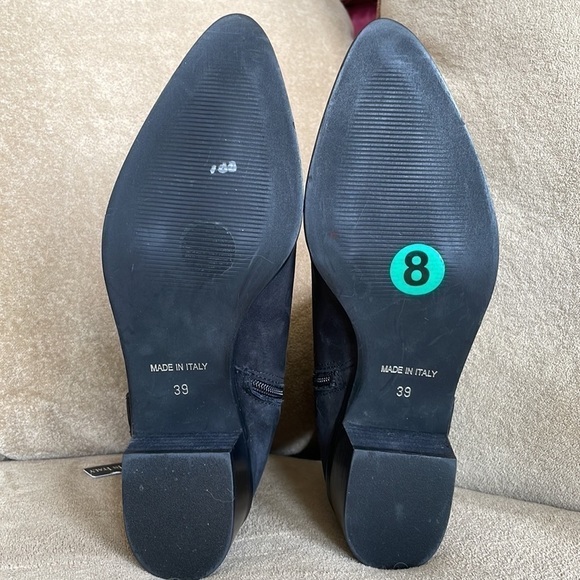 Brand New Avellini Genuine Leather Black Heeled Zipper Ankle Boots Made in Italy - Picture 11 of 15